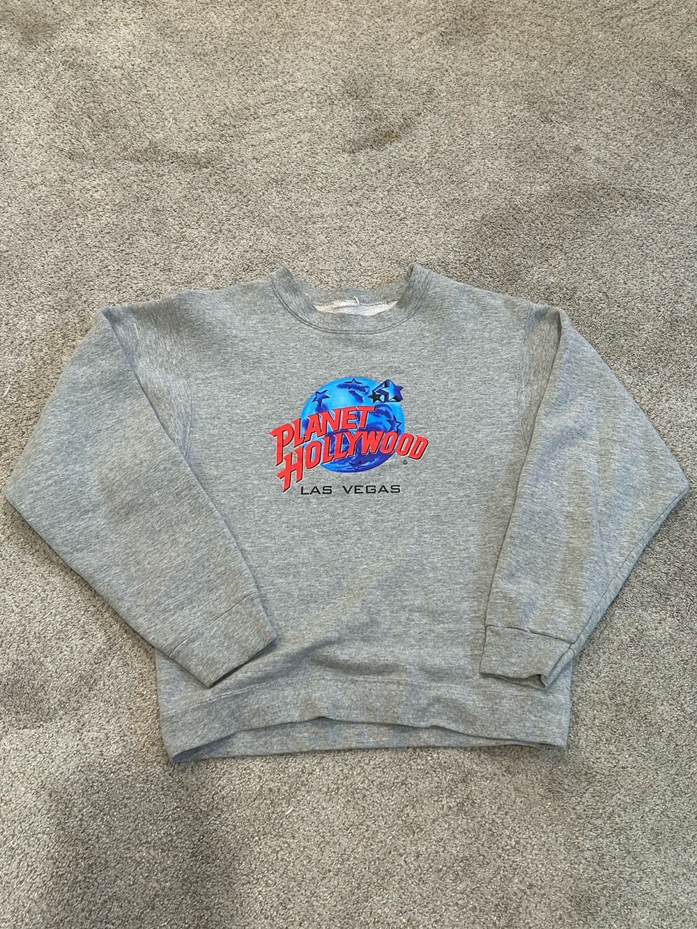 Vintage Planet Hollywood Las Vegas Gray Crewneck Sweatshirt | S